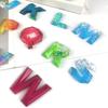 Semi-Stereoscopic Resin Keychain Molds DIY Alphabet Number Casting Mold Jewelry Craft Making Tools for Making Ornaments