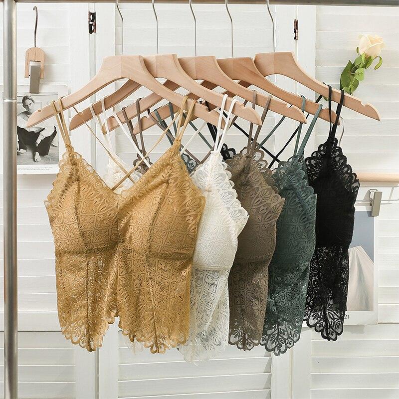 

ITOOLIN женские кружевные майки с подкладкой для бюстгальтера с v-образным вырезом сексуальные укороченные топы с открытой спиной крест-на-спагетти подкладка топы на бретелях для женщин камзол