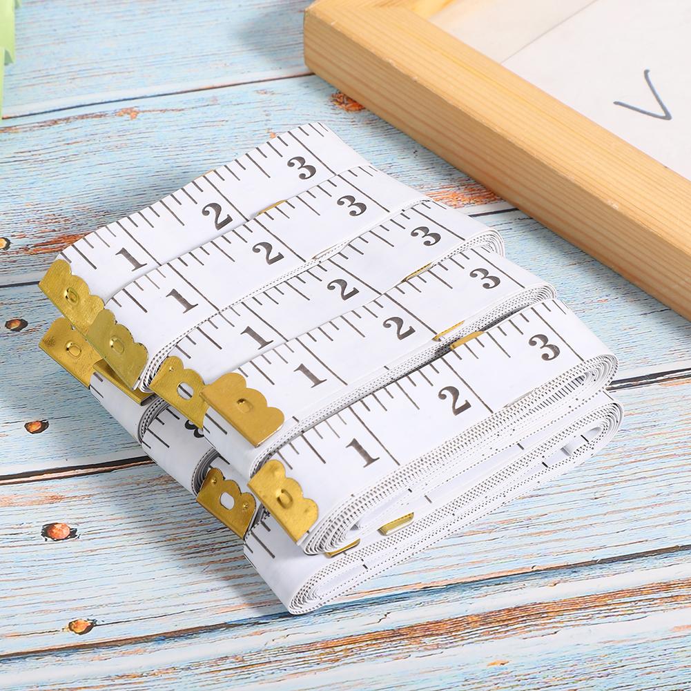 10pcs 2.0 X 300cm Tailor Tape Double Scale Flexible Ruler for Weight Loss Body MeasurementWhite