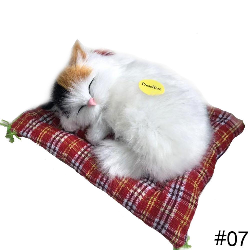 New Simulation Sleeping Cat Animals Display Mold Portable Fake Cat Kittens Doll Ornaments Decoration Kids Gift
