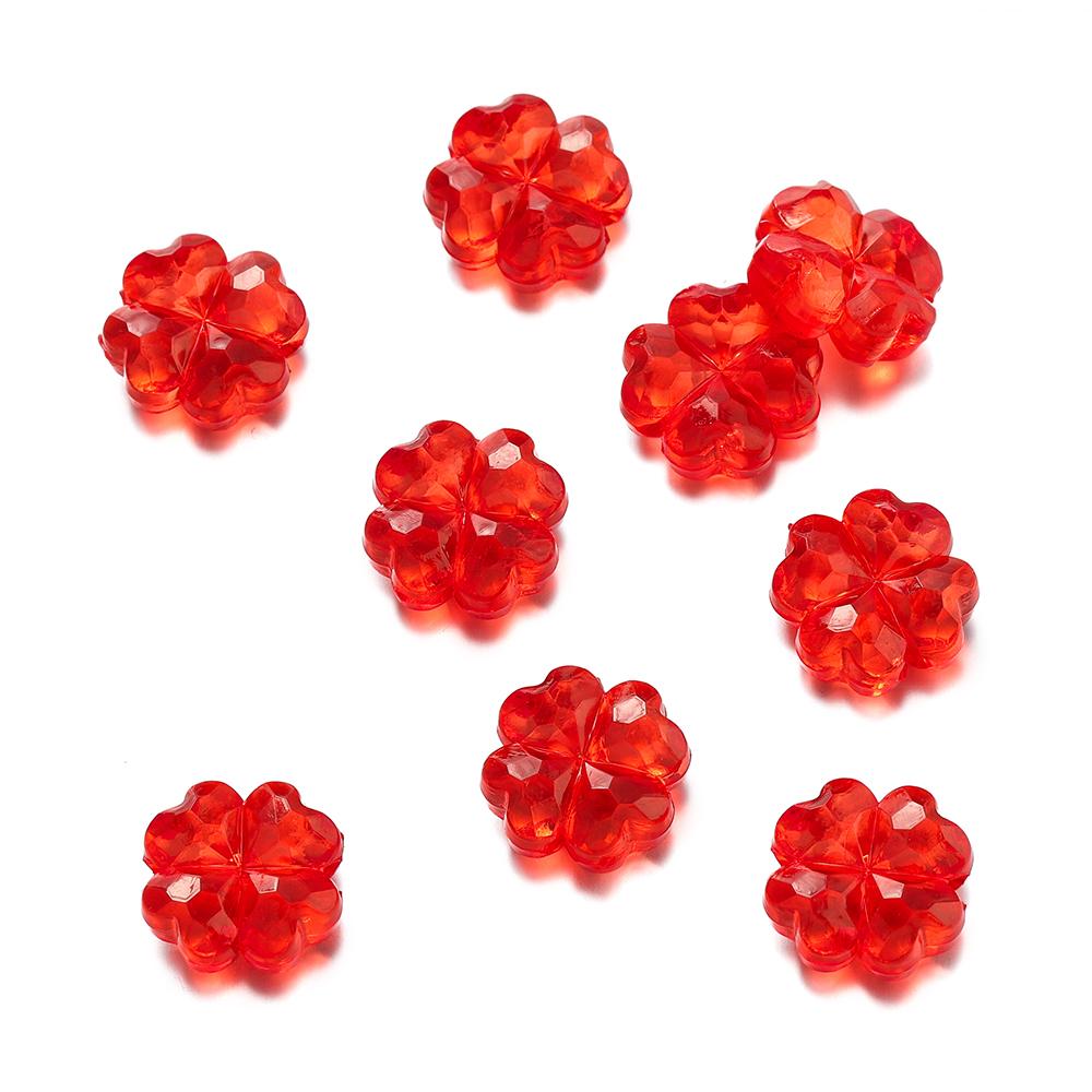 20pcs/Lots Acrylic Colored Bead DIY Bracelets Necklaces Flower Shape Spacer Loose Beads for Jewelry Making DIY Earring Supplies