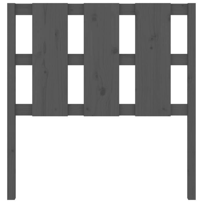 VidaXL Tête de lit Gris 95,5x4x100 cm Bois massif de pin 817972