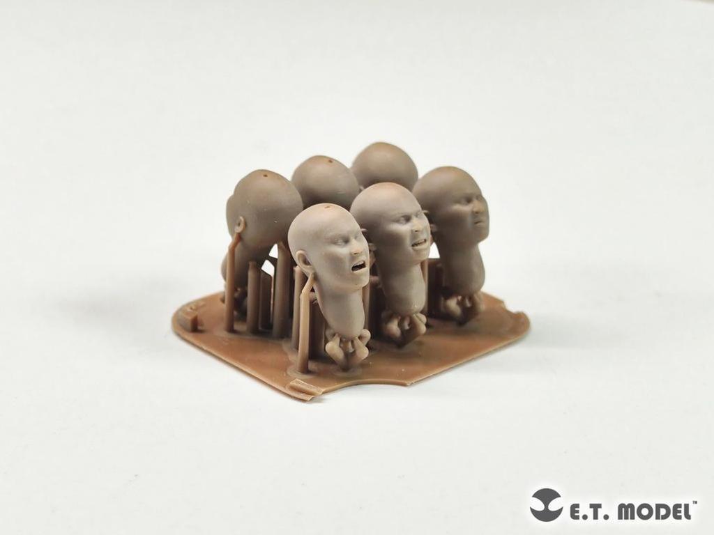 ET Model Asian Figure Headset Type 1 Plastic Model Parts 1/35 General-Purpose (6-Piece Set) P35-339 (Person)