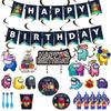 Birthday Theme Party Supplies Decoration Kids Plate Banner Tablecloth