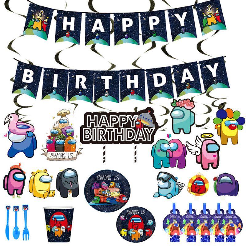 Birthday Party Theme Supplies Decoration Kids Plate Tablecloth Banner