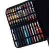 Large Capacity Fountain Pen 48 Black PU Leather Case, Pens,