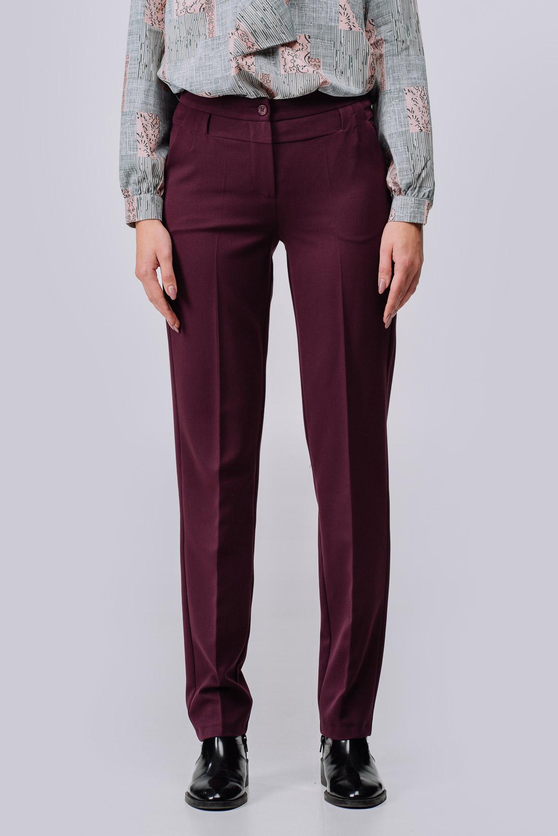 

Класичні завужені штани з кишенями 36 французькі вина кольору