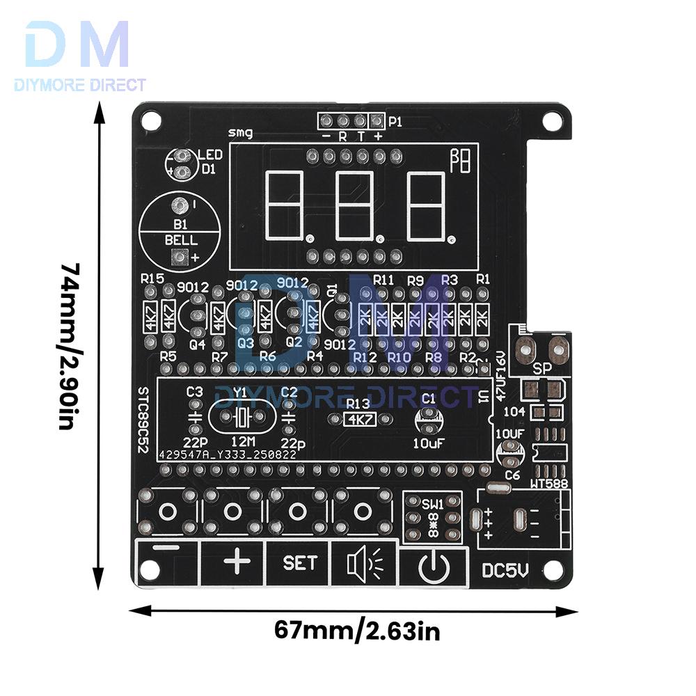 HC-SR04 DC 4,5-5,5V Ultraschall-Entfernungssensor mit Sprachansage für 51 Mikrocontroller DIY-Kit DC 5,5*2,1MM