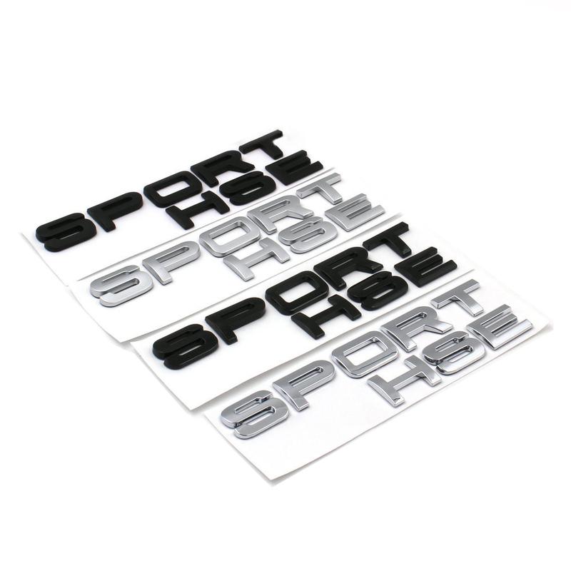 3D ABS Car SPORT HSE Emblem Stickers Decals For Land Rover Range Rover Letters  Car Trunk Badge Auto Styling Accessories