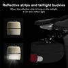Bicycle Saddle Storage Bag 0.3L Capacity Waterproof Reflective Adjustable Road Mountain Seat Tail Bag Organizer Pouch Cycling Bike Accessories