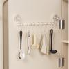 Suction Cup Kitchen Rail Hook - No-Drill Cabinet Door Storage Rack