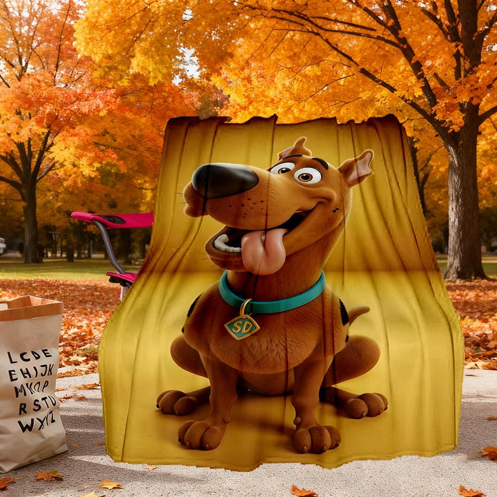 

1pc Scooby Doo Outdoor Blanket - Throw Blanket, Soft , Flannel Blankets, Living Room, Travel, Camping c1209081 130x150cm