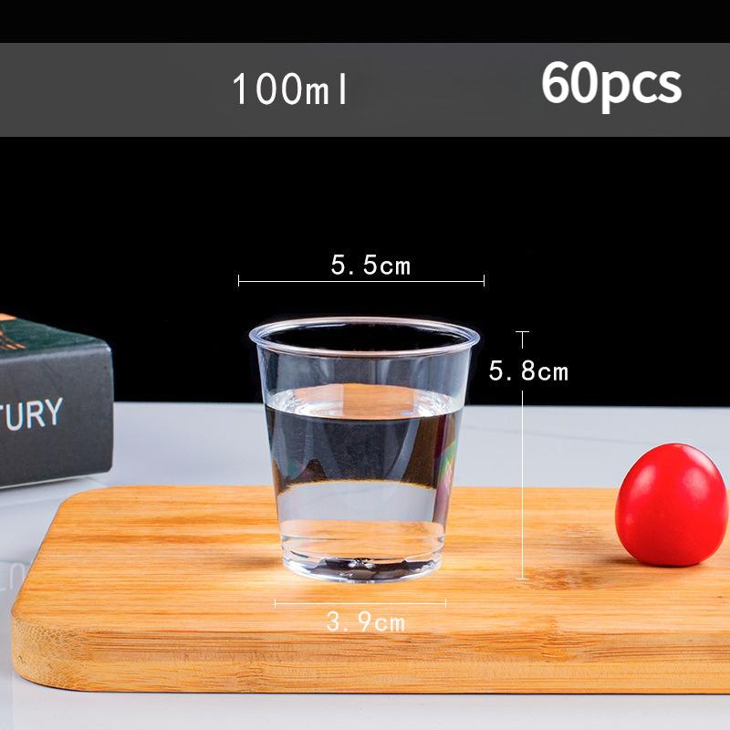 Eco-friendly Clear Plastic Disposable Party Shot Glasses Jelly Cups Tumblers Birthday Kitchen Accessories High Temperature Resistant Tea Cup for Drink