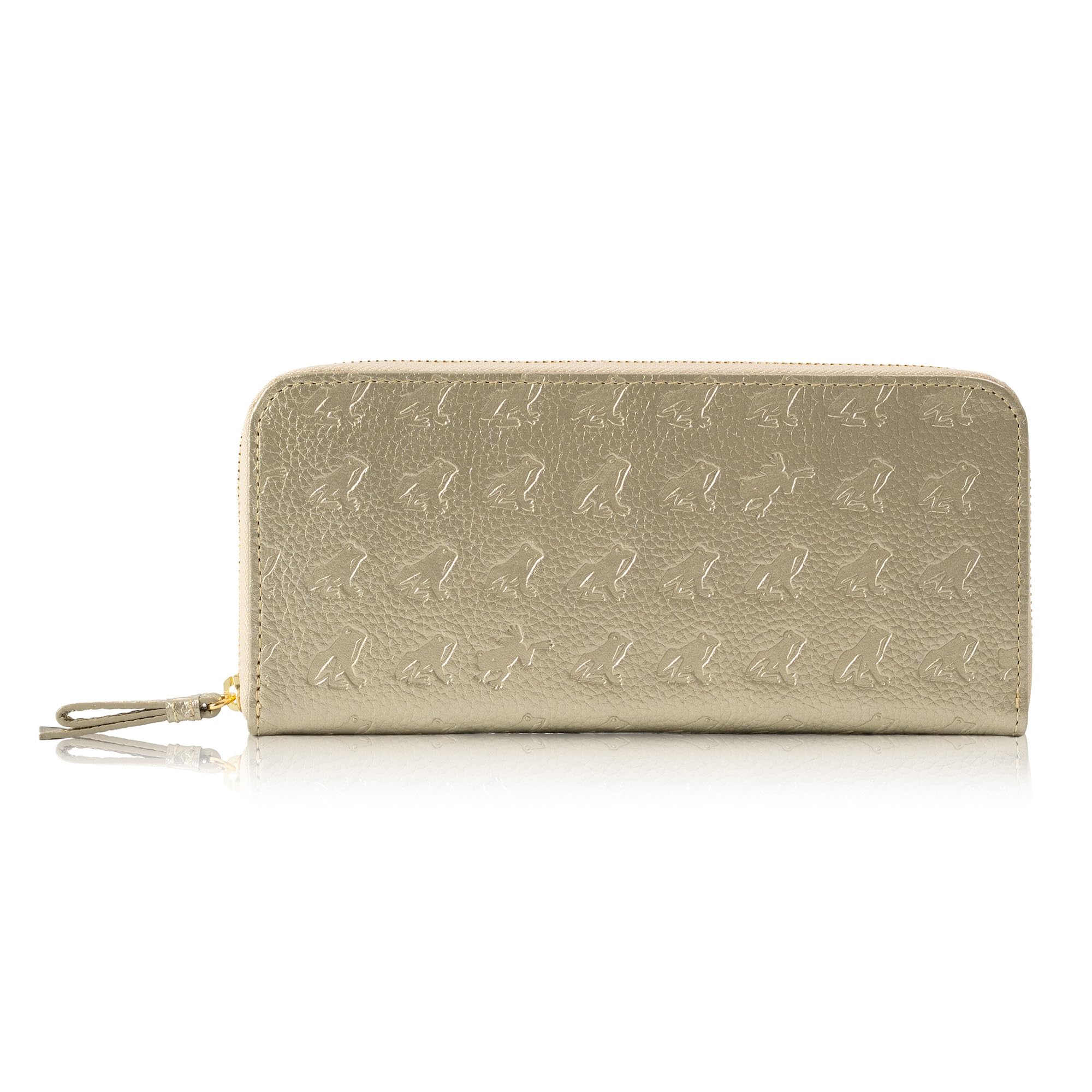 

Essence of Poison Women s Long Wallet with Zipper Closure, Cowhide Leather, OSANPO Series, DES-3501 (Gold)
