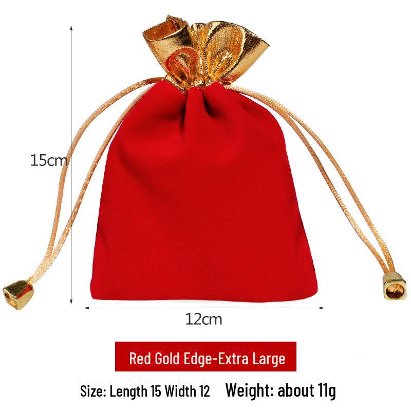 Velvet Drawstring Jewelry Bag: New Year's Lucky Charm Pouch
