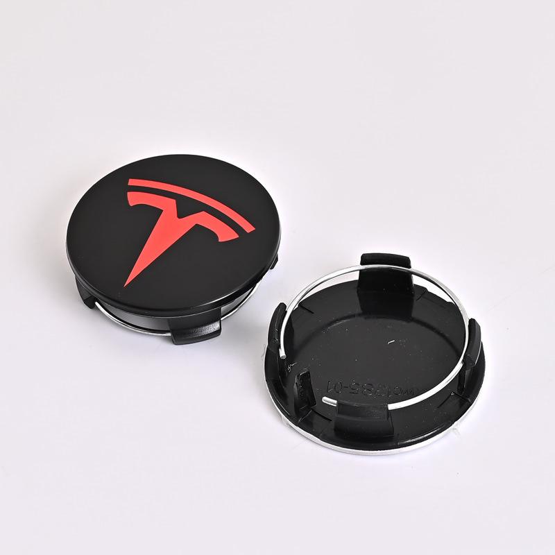 56mm Dekorative Radnabenkappen mit Mittelkappe & Modifizierter Schraubenkappe für Tesla Model Y/3/X/S
