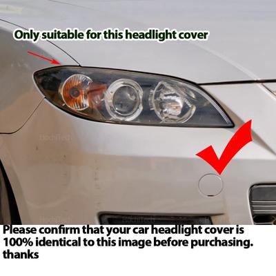 1 Paar Vorderer Scheinwerfer Linsenabdeckung für Mazda 3 Mazda3 Axela BK 2003-2008 Auto Scheinwerferabdeckung Transparenter Lampenschirm Lampenhaube Schale