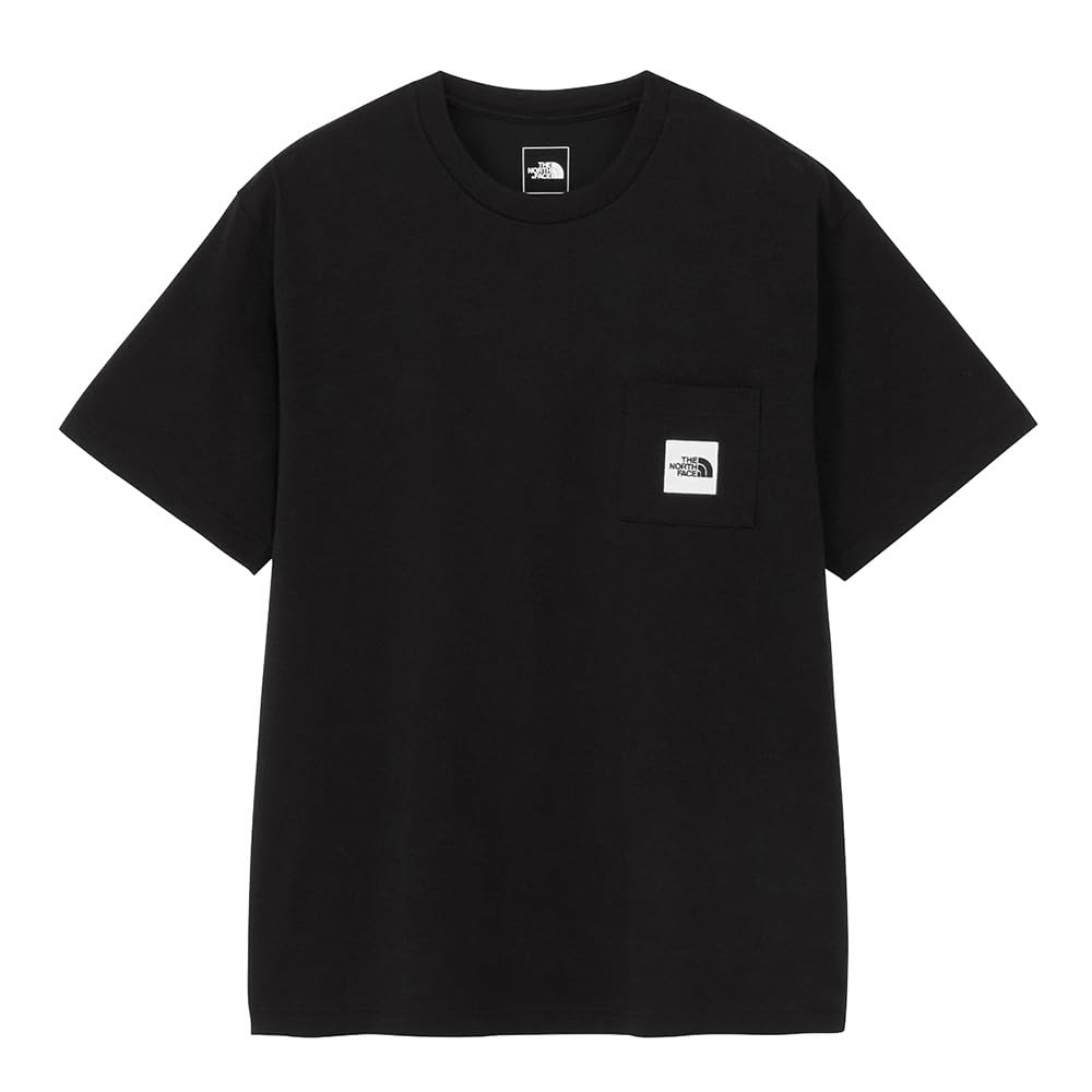 The North Face Short Sleeve Square Logo Pocket Size M T-Shirt, S/S Tee, Black,