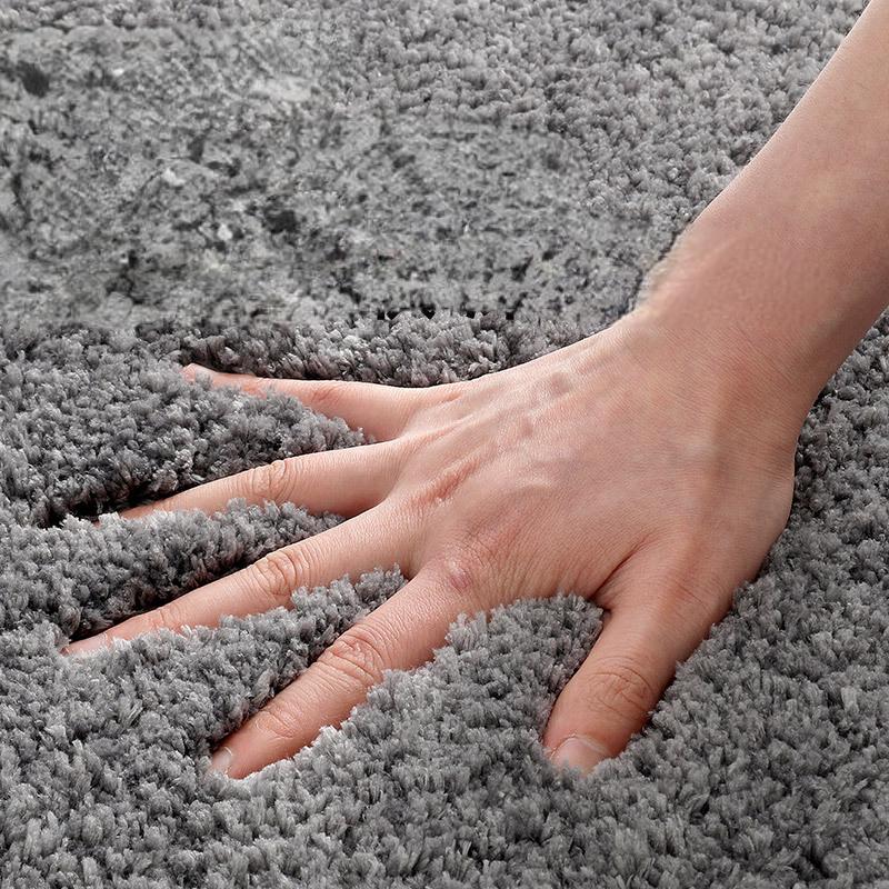 Modern Minimalist Solid Color Floor Mat, Square Long Plush, Thickened Absorbent Carpet, Bathroom Door Mat, Non Slip Mat