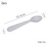 1/2/4Pcs Simple Children Tableware Plastic Baby Feeding Spoon Toddler Training Eating Utensils For Dessert Fruit