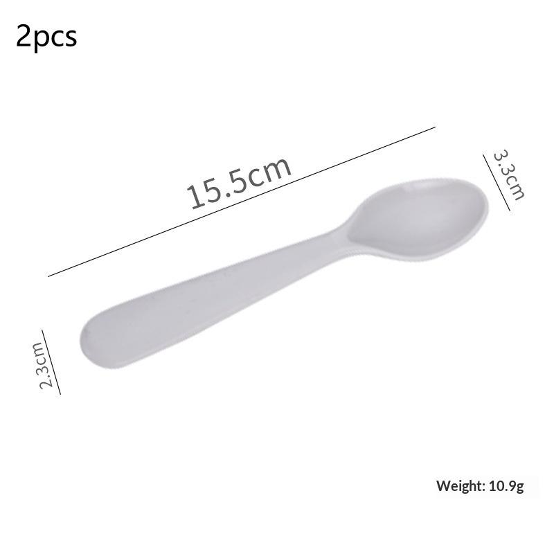 1/2/4Pcs Simple Children Tableware Plastic Baby Feeding Spoon Toddler Training Eating Utensils For Dessert Fruit