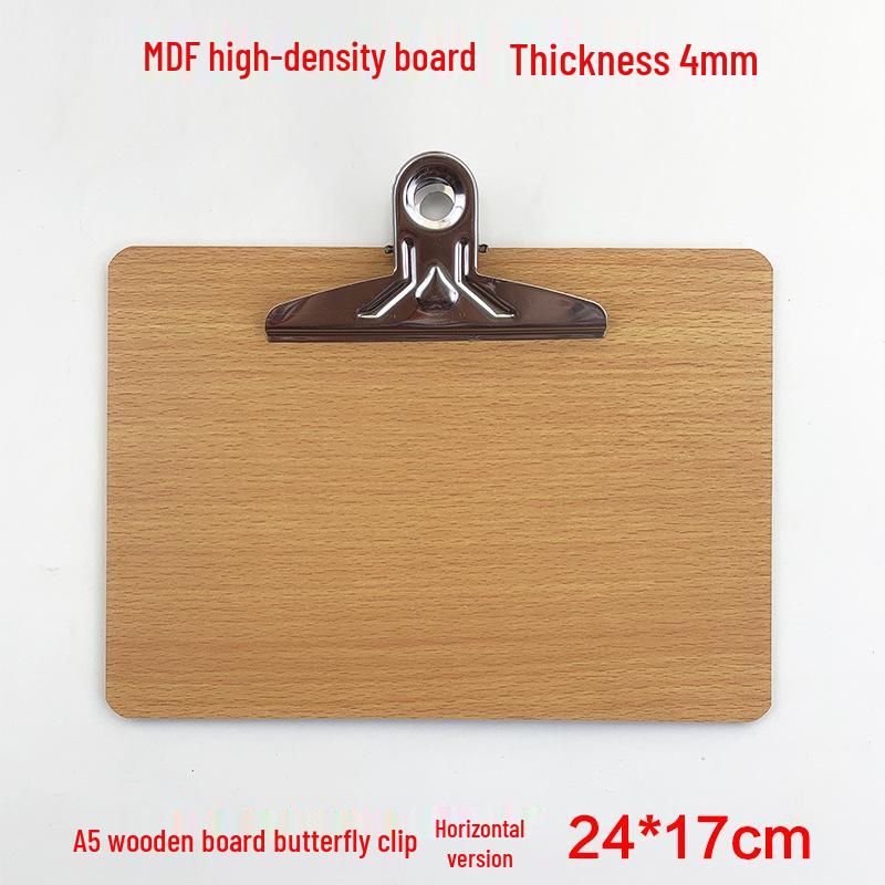 A4 Clipboard with Pen Holder, A5 Writing Pad, A3 Wooden Menu Holder, Cardboard Stationery Board