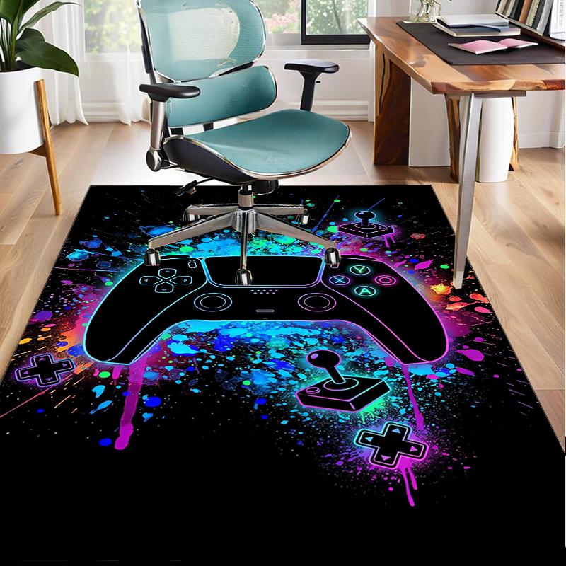 Player Control Duel Office Rug Chair Mat, Entryway Carpet, Suitable for Front Door, Bedroom, Living Room, Desk, Holiday Gift