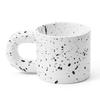 Nordic Black and White Ceramic Mug Home Office Water Cup Coffee Cup Simple Fat Handle Couple Cup Creative Kitchen Bar Supplies