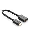 Ugreen HDMI to Mini HDMI Adapter Cable, Female to Male, 4K 60Hz, Ethernet HEC ARC, 32 Audio Channels, 22 cm, Black (20137)