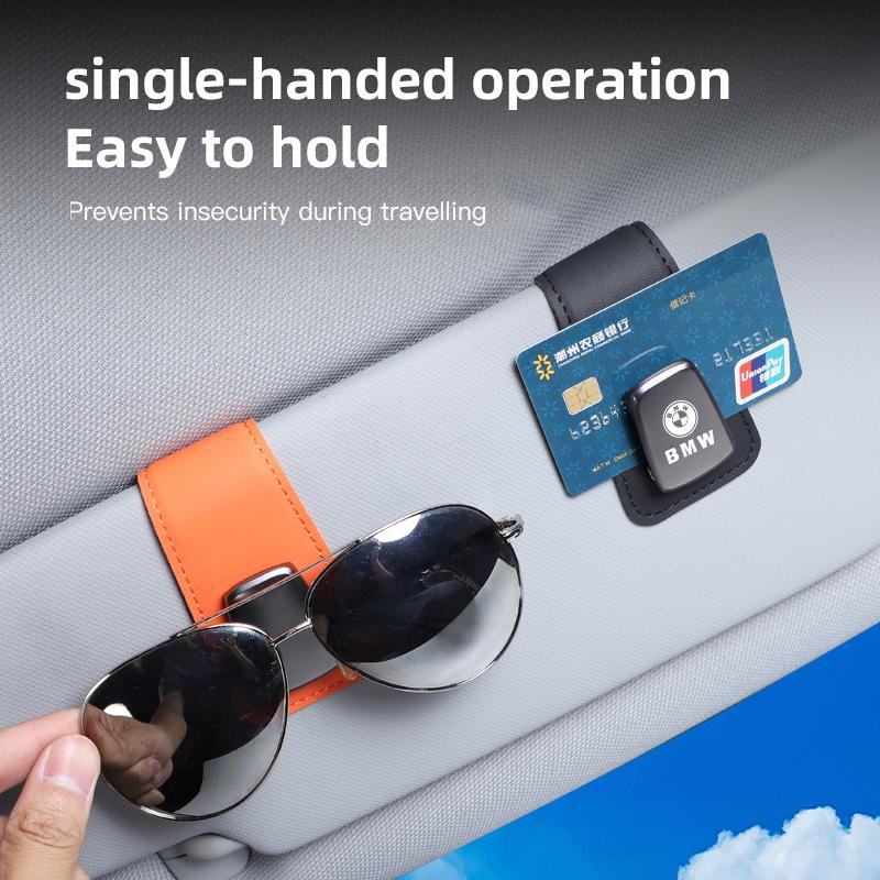 Car Sunglasses Clip Sun Visor Glasses Holder Card Ticket Holder For BMW Performance E46 E60 E90 E39 E87 E36 E92 E70 E91 X3 X5 X1 CA0