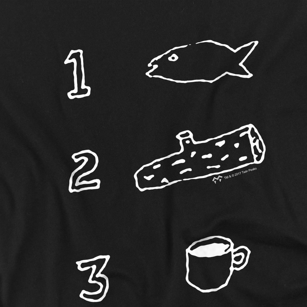 Twin Peaks Mens Coffee Log Fish T-Shirt