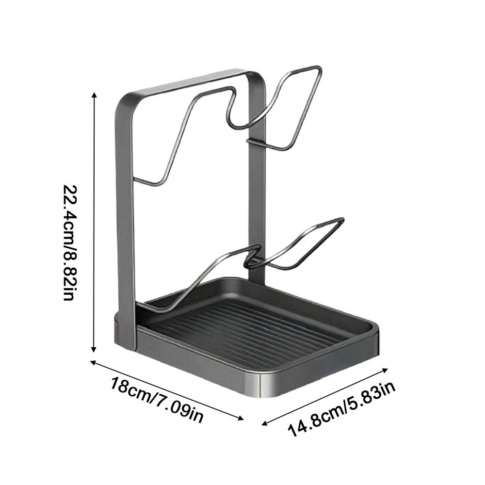 NEW Pot Lid Organizer With Drain Tray Removable Storage Kitchen Lid Rack For Pot Pan For Ladle Spatula Spoon Plate Dish Cabinet