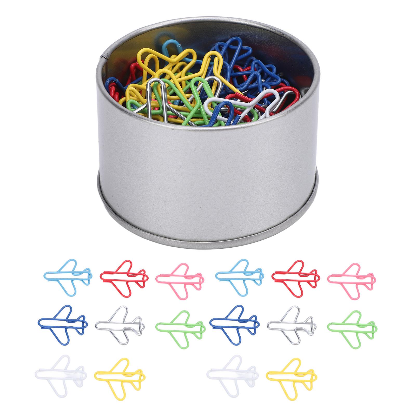 50 Pcs Airplane Paper Clips Cute Fun Plane Shaped Paperclips Bookmarks Planner Photo Memo Clips