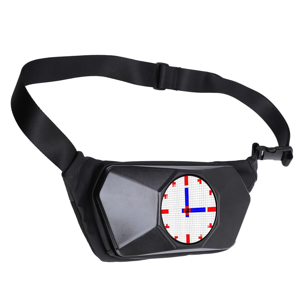 LED-Schlingentasche 32 x 32 Pixel Bunt Regendicht Programmierbare LED Schulter-Brusttasche für Reisen Wandern