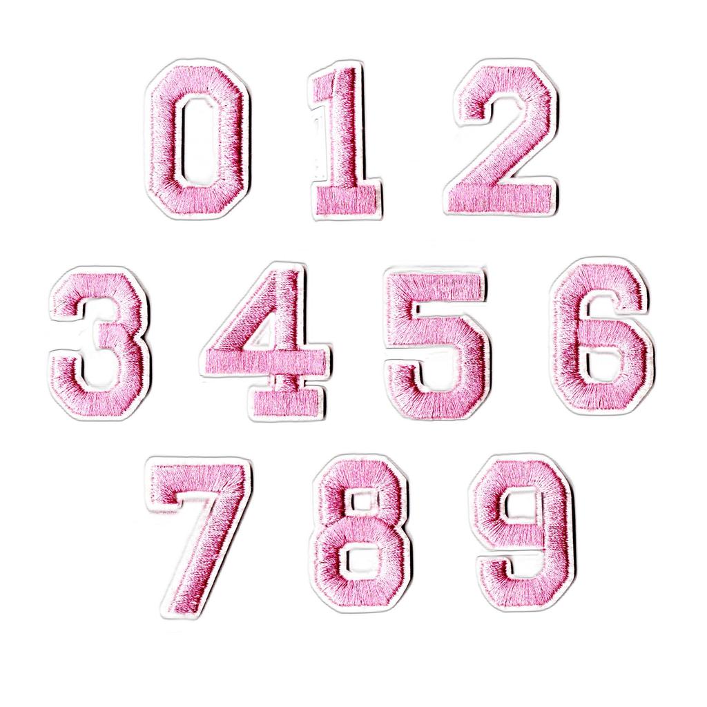 Colorful English Letter & Number Embroidery Patch Set for Clothing Decoration