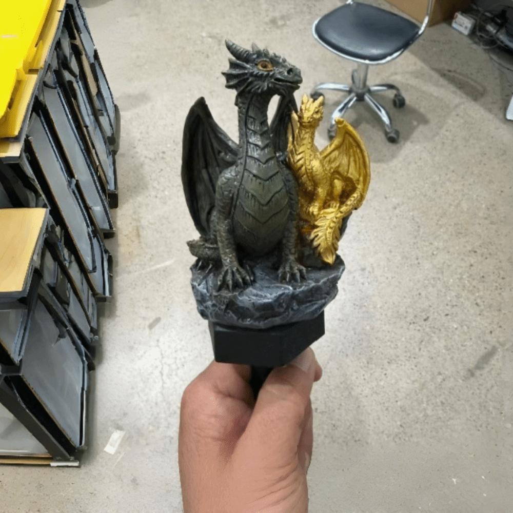 Soft Warm Glow Dragon Solar Garden Light Dragon Statue Gothic Shape Dragon Figurine Lamp Medieval Fantasy Animal