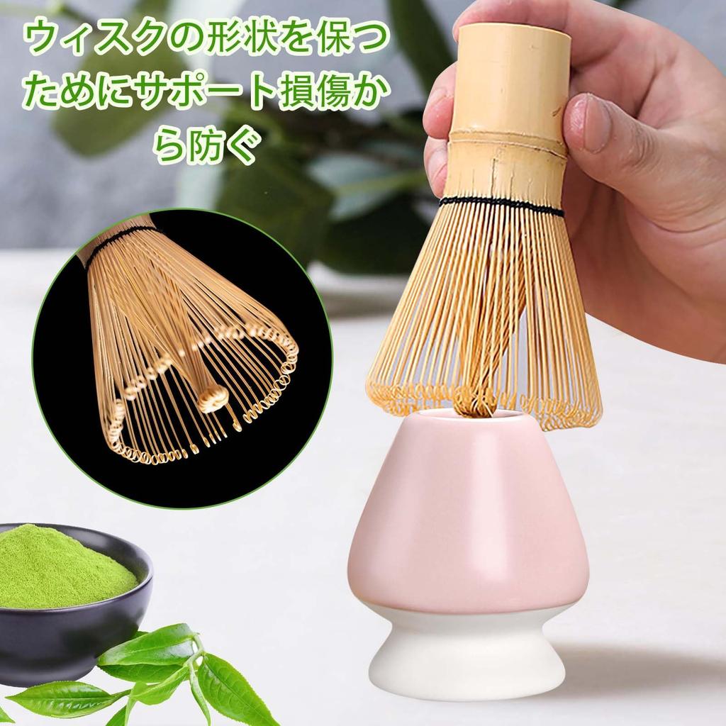 Matcha Tea Ceremony Set, 6-Piece Set Including Tea Bowl, Chawan, and Chashaku (Traditional Tea Utensils), Ideal for Beginners (Pink)