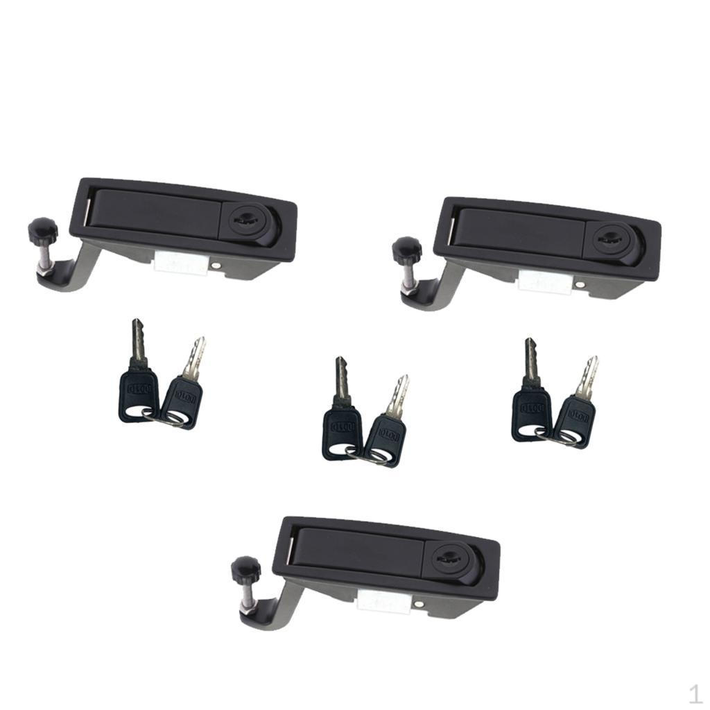 

3x Flush Lever Door Latch Adjustable Latches for Marine, Boat, RV, Trailer, Camper, Motor Home,