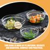 Reusable Clear Salad Bowl High Quality Pc Material Easy Clean Impermeable Stable Design Serving Bowl for Household Kitchen