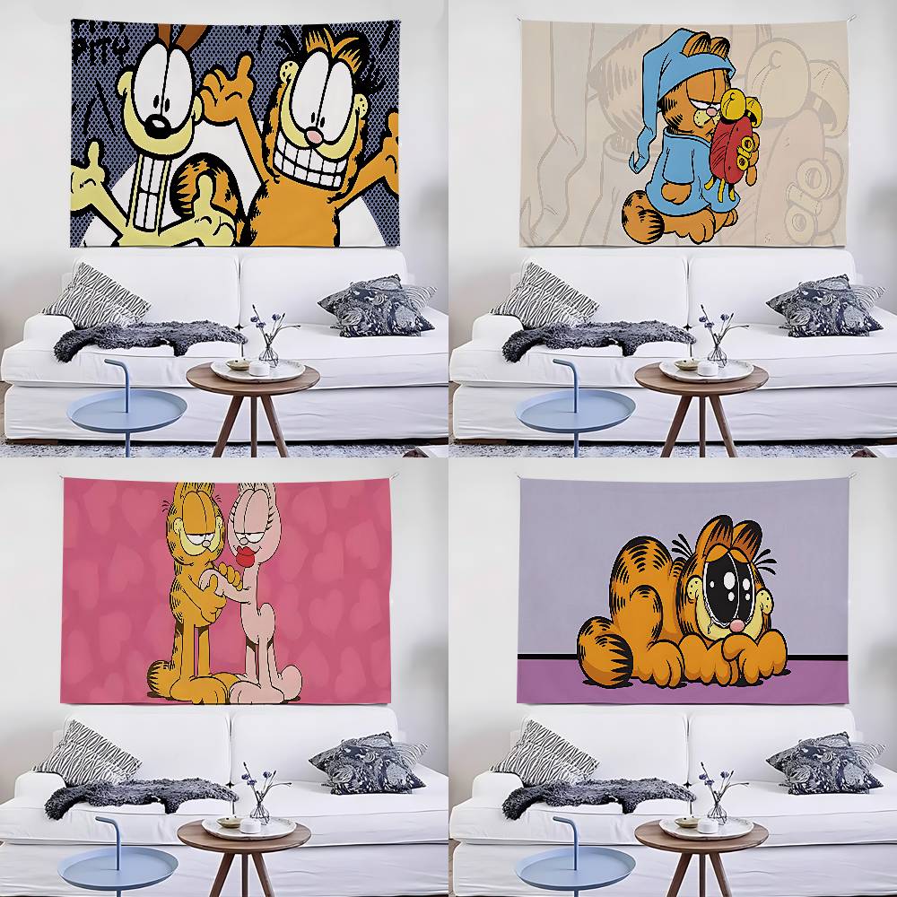 GGarfieldS Animation Tapestry Wall Hanging Tapestry Art Deco Blanket Curtain Hanging At Home Bedroom Living Room Decor