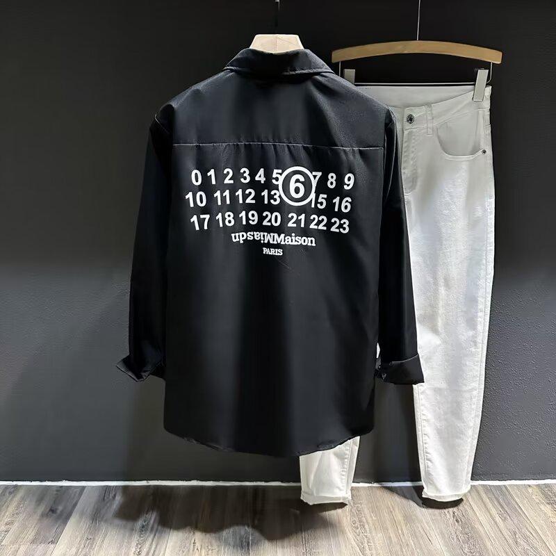 Herren Casual Hong Kong Style Locker Langarmhemd - Frühling & Herbst Trend