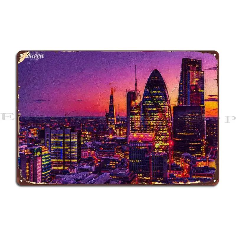 London Metal Sign Home Party Plates Cinema Print Plaques Tin Sign Poster 20x30cm(7.8x11.8inch)