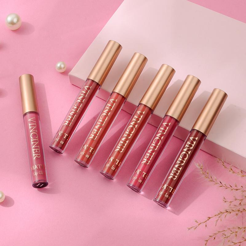 12 Farben Matte Velvet Lip Glaze Langanhaltender, wasserfester, nicht klebriger, wischfester flüssiger Lippenstift Valentinstagsgeschenke