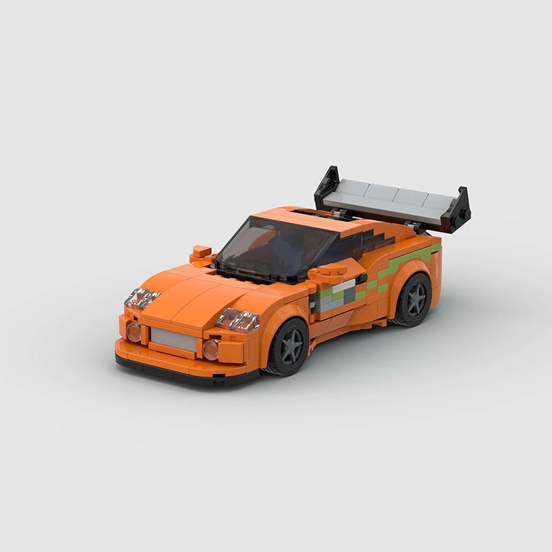 Technischer Speed Car MOC Stadtfahrzeug Rennwagen Rallye Bausteine Ziegel Set Retro Ornament DIY Spielzeug für Erwachsene Geschenke