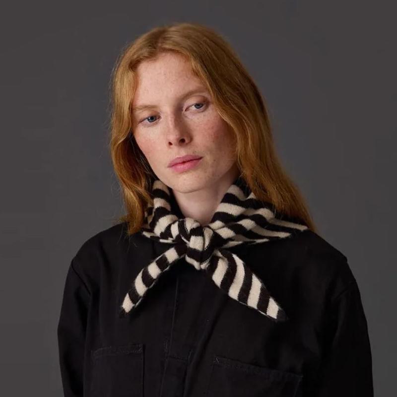 British Korean Triangle Scarf Niche Wool Triangular  Women Head Scarf  Warm French-girl Fashion Multi-functional  Knitted Scarf