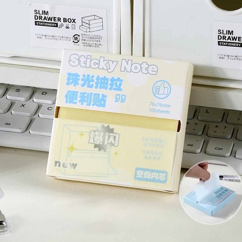 

Translucent Sticky Notes Pull Out Design Planner Sticker Message Stickers Office School Stationery жёлтый