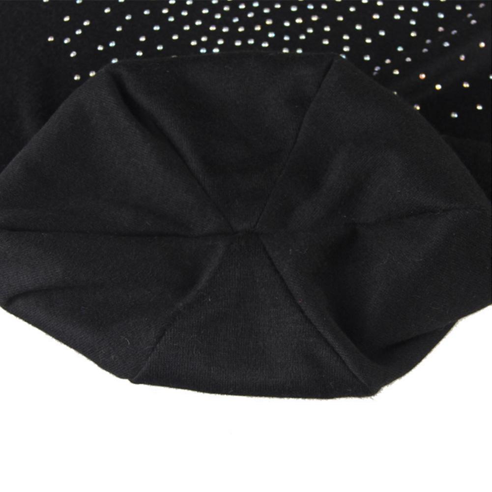 Women Soft Knitted Cotton Beanies Hot Drilling Sleep Cap for Hairloss Cancer Chemo