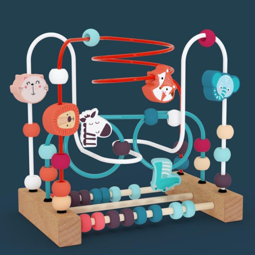 Baby Around Beads 0-1 Years Old Educational Fine Motor Training Concentration Rope String Beads Building Block Baby Children's Toys