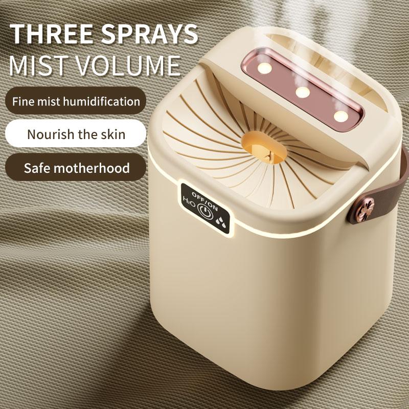 Three Nozzle Desktop Humidifier With Night Light 2L Large Capacity 5 Gears Adjustment Mist Humidification Water Purification