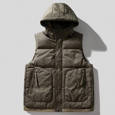 Modische Herbst Winter Ärmellose Jacke Herren Oberbekleidung Mit Kapuze Lässig Dicke Warme Weste